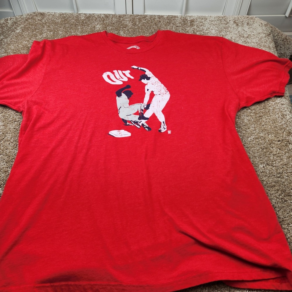 SotaStick Co Men 3XL Red Minnesota Baseball Out Graphic Tee T-Shirt Cotton Blend